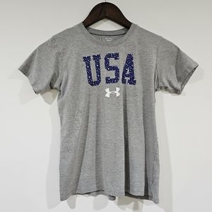 Under Armour USA T-shirt Girl's Size M